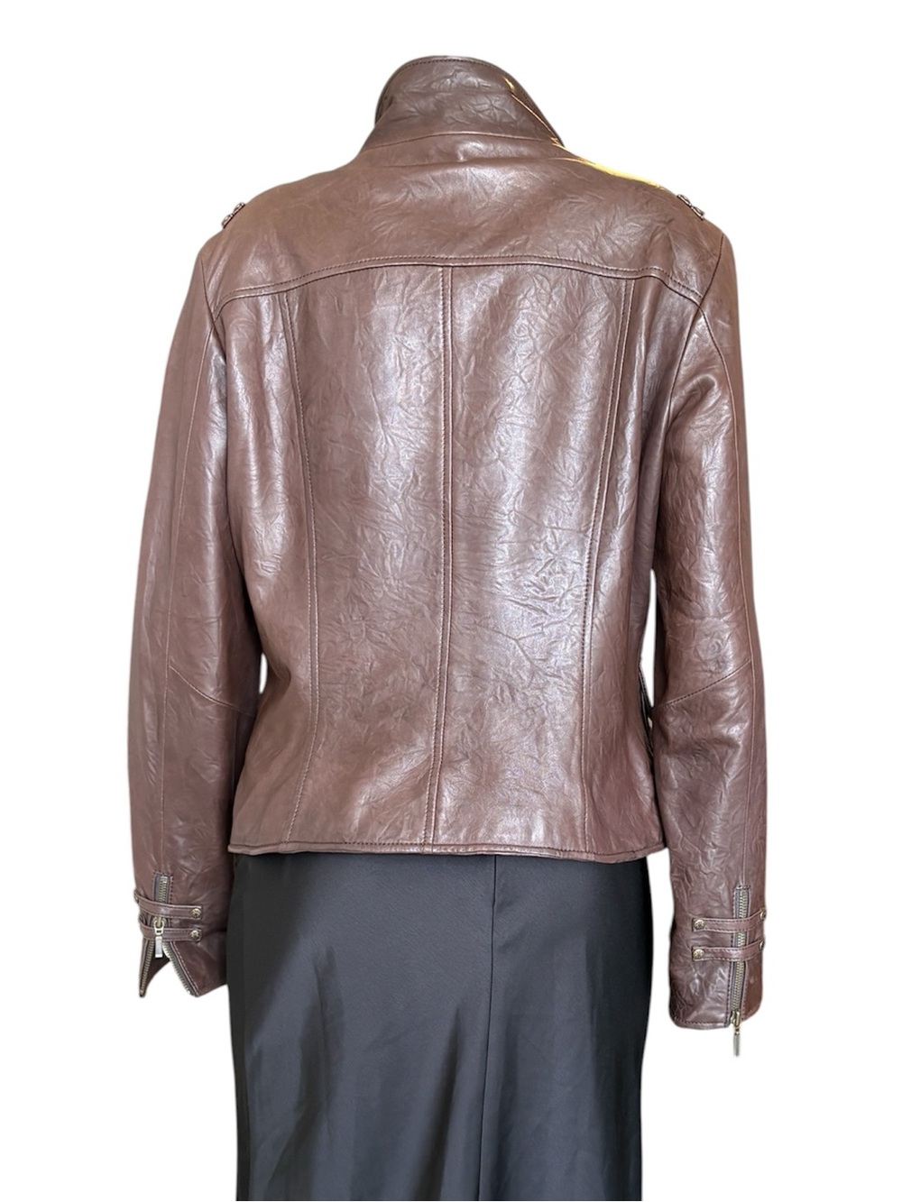Vintage Danier Buttery Soft Leather Jacket In a Rich Chocolate Brown Size L Fall - Picture 2 of 15